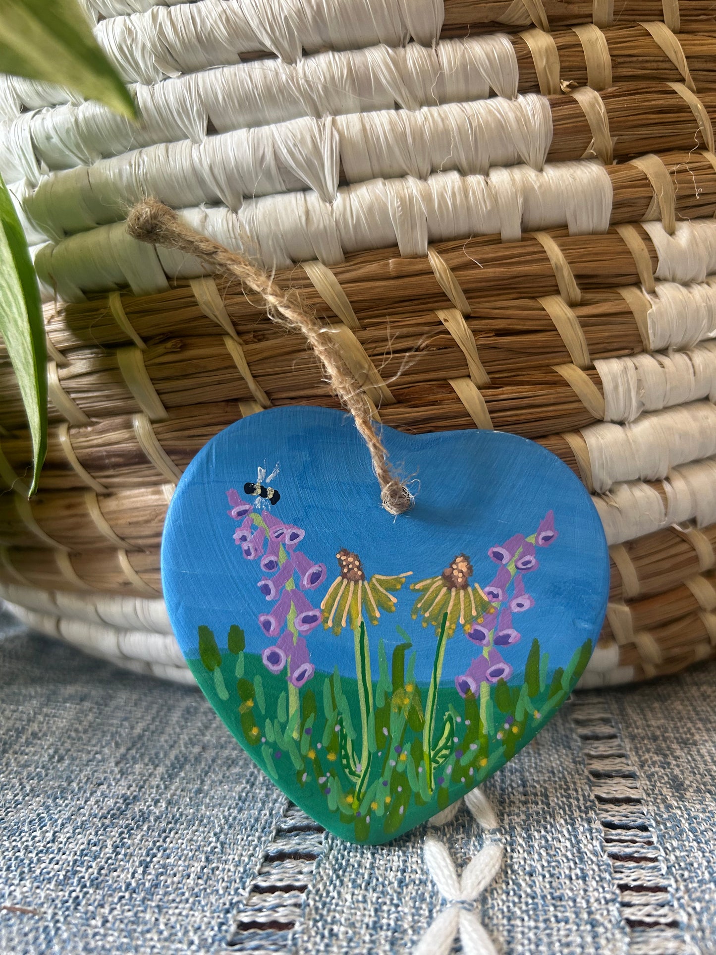 Bee Blessing Heart Charm
