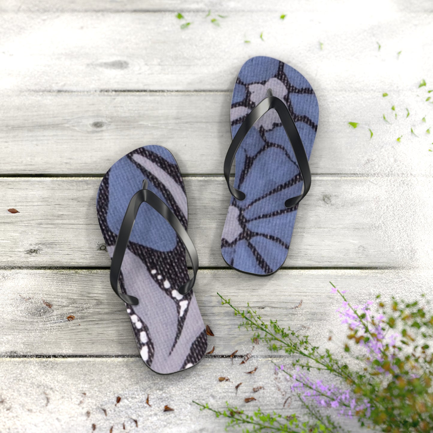 Cool blooms Floral Flip Flops - Lightweight Summer Beach Sandals