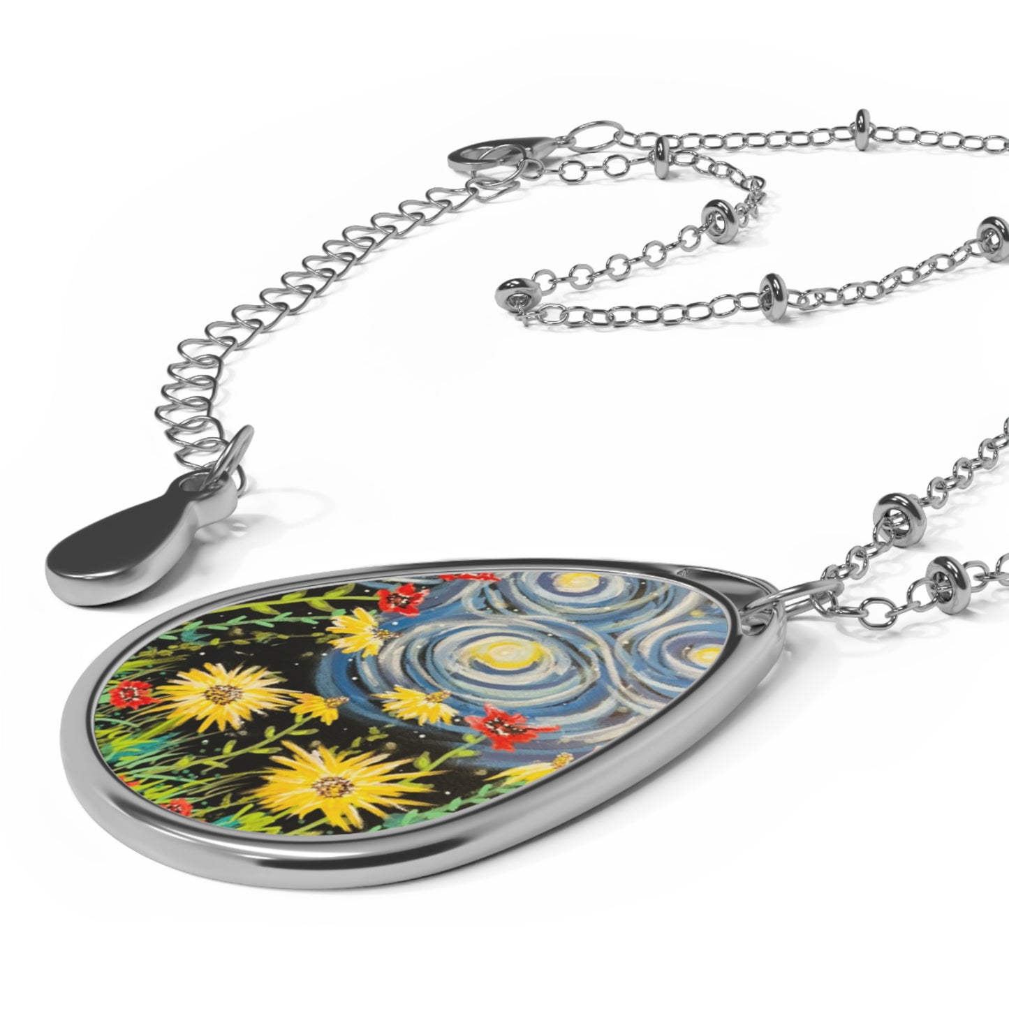 Starry night Oval Necklace