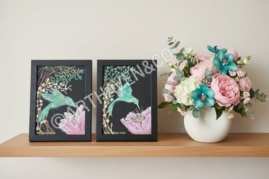 Vela — Original Hummingbird Painting (5×7)