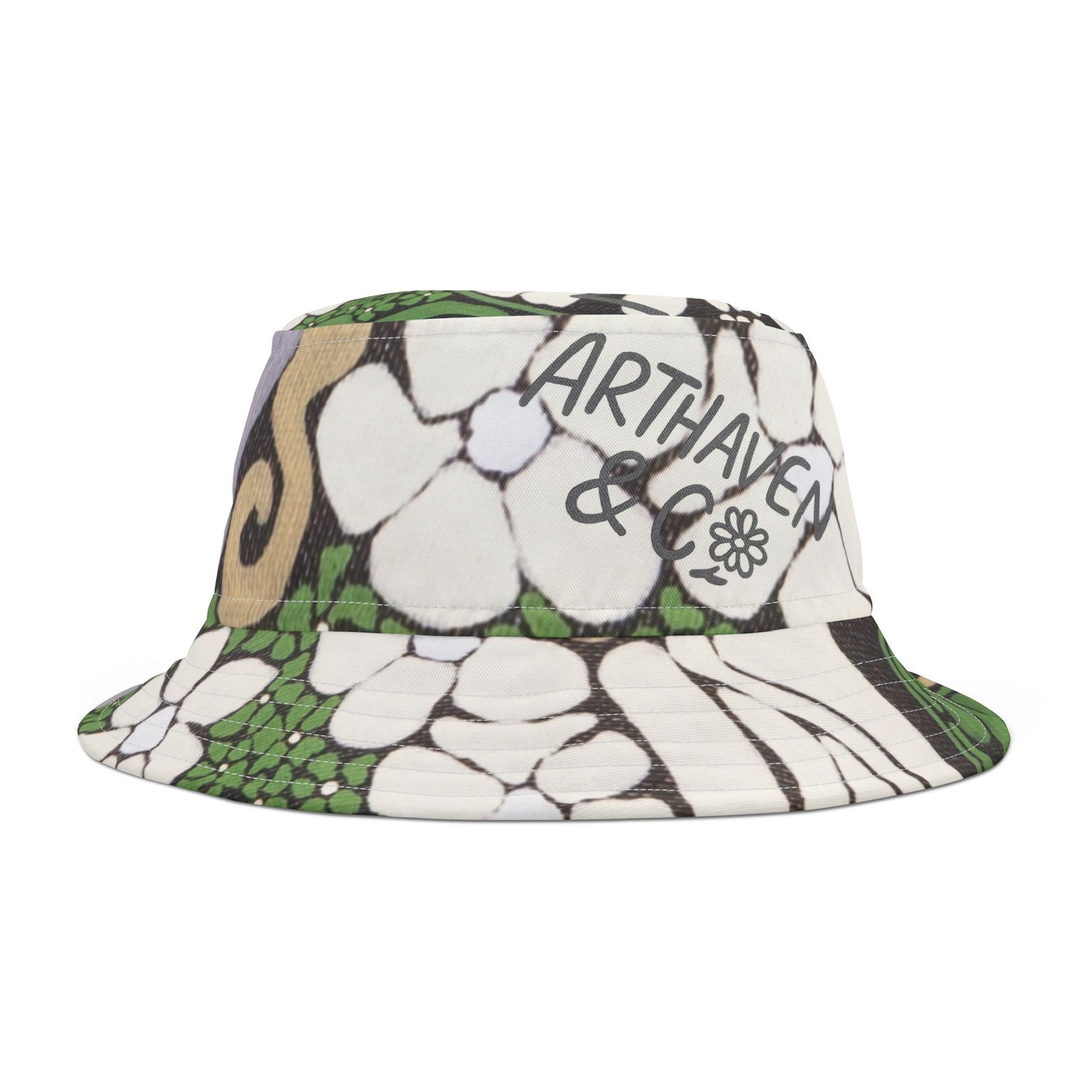 Whim & Tendril Bucket Hat — Vintage Hawaiian AOP Sun Hat