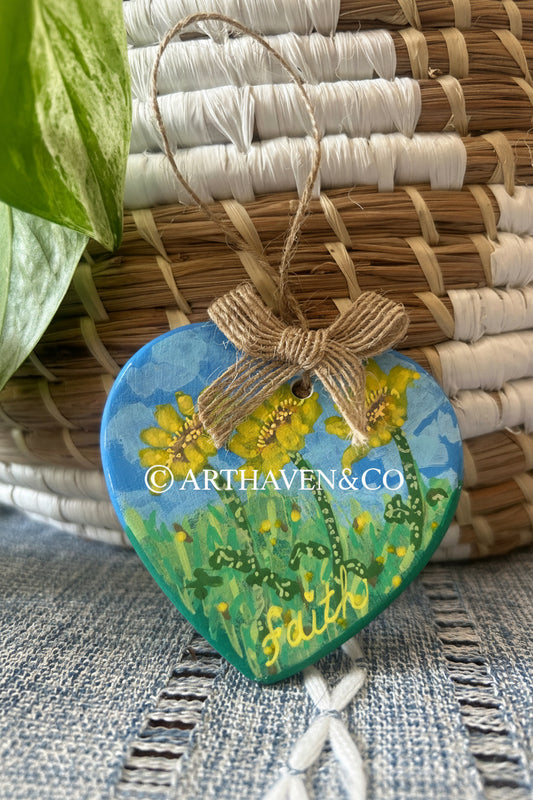 Faith Heart Charm