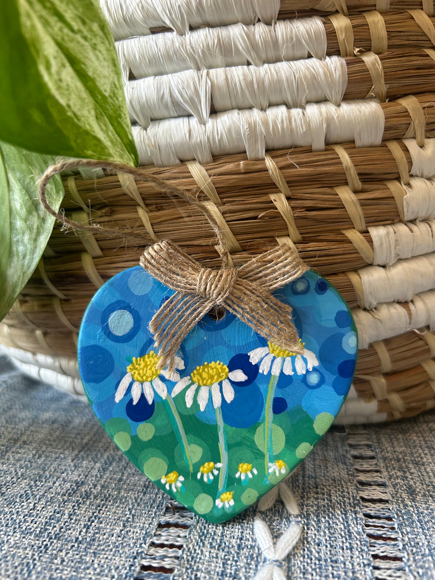 Daisy Dot heart charm
