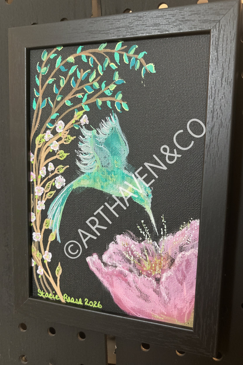 Vela — Original Hummingbird Painting (5×7)