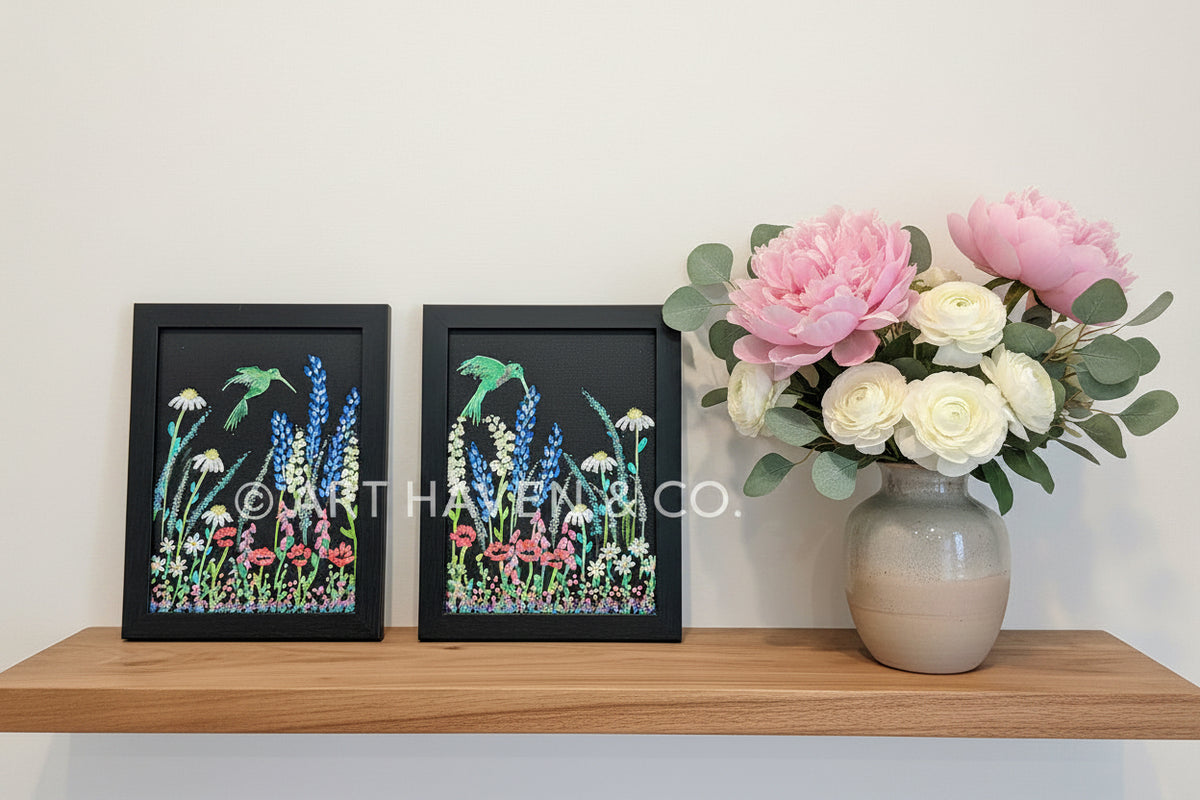 Jardin Roi original acrylic painting