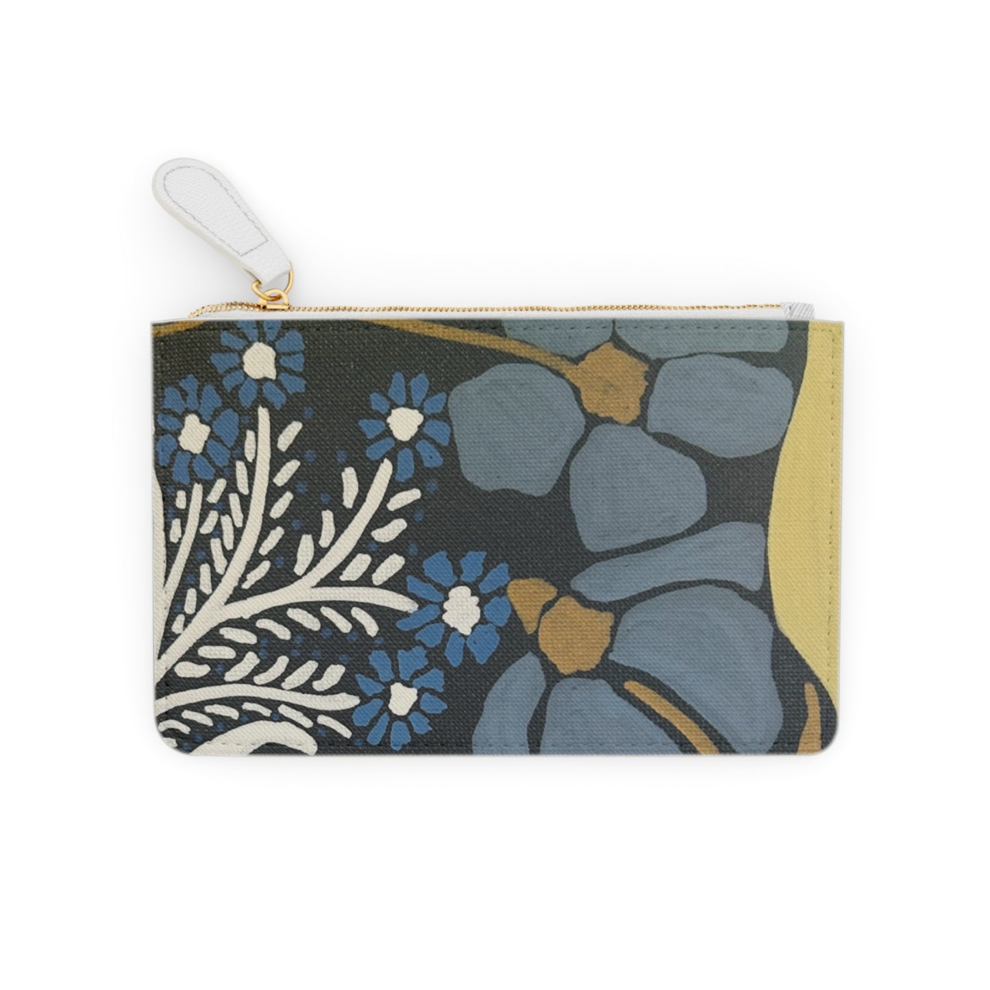 Mini Clutch Bag — © Art Haven & Co Vintage Blue Floral Wristlet Pouch