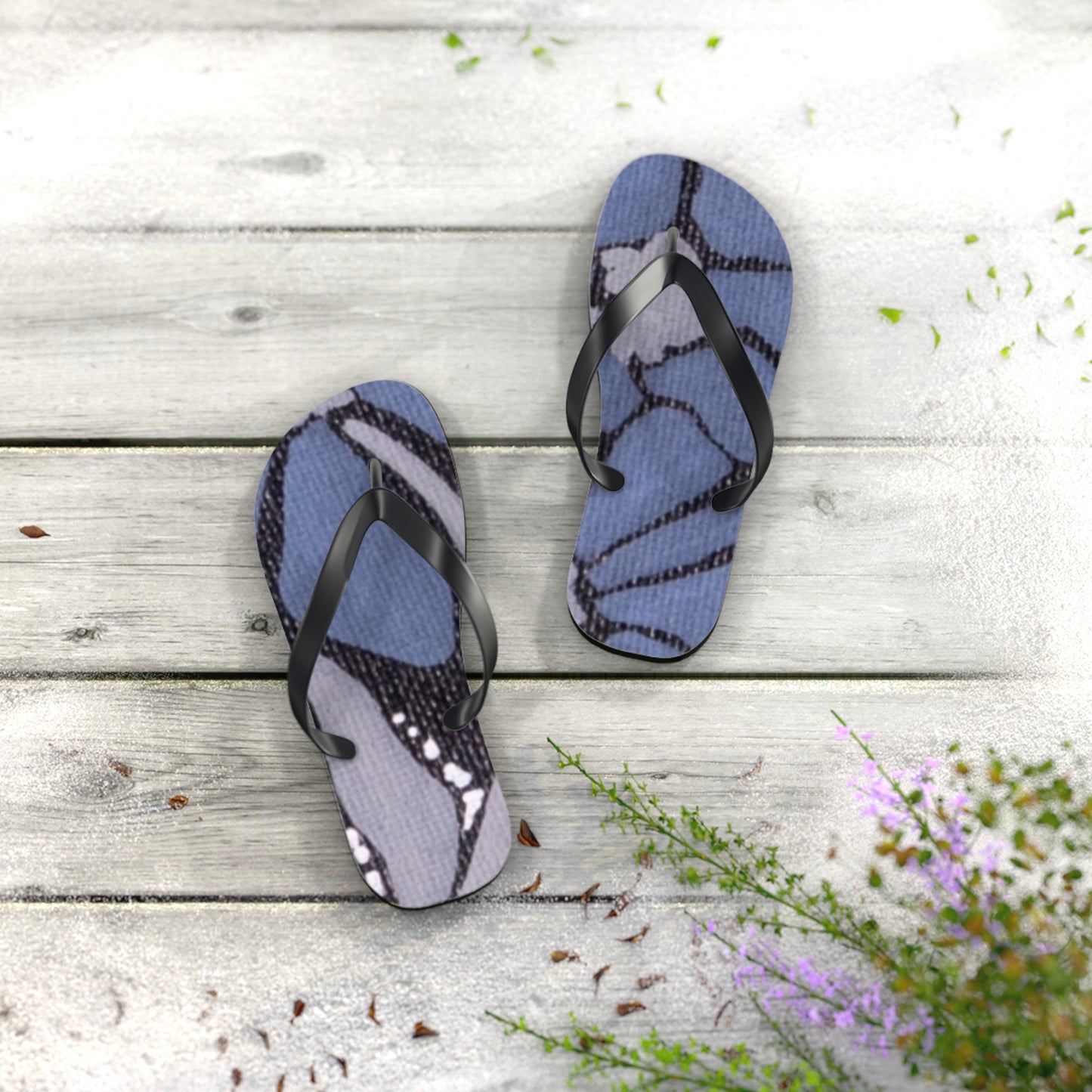 Cool blooms Floral Flip Flops - Lightweight Summer Beach Sandals