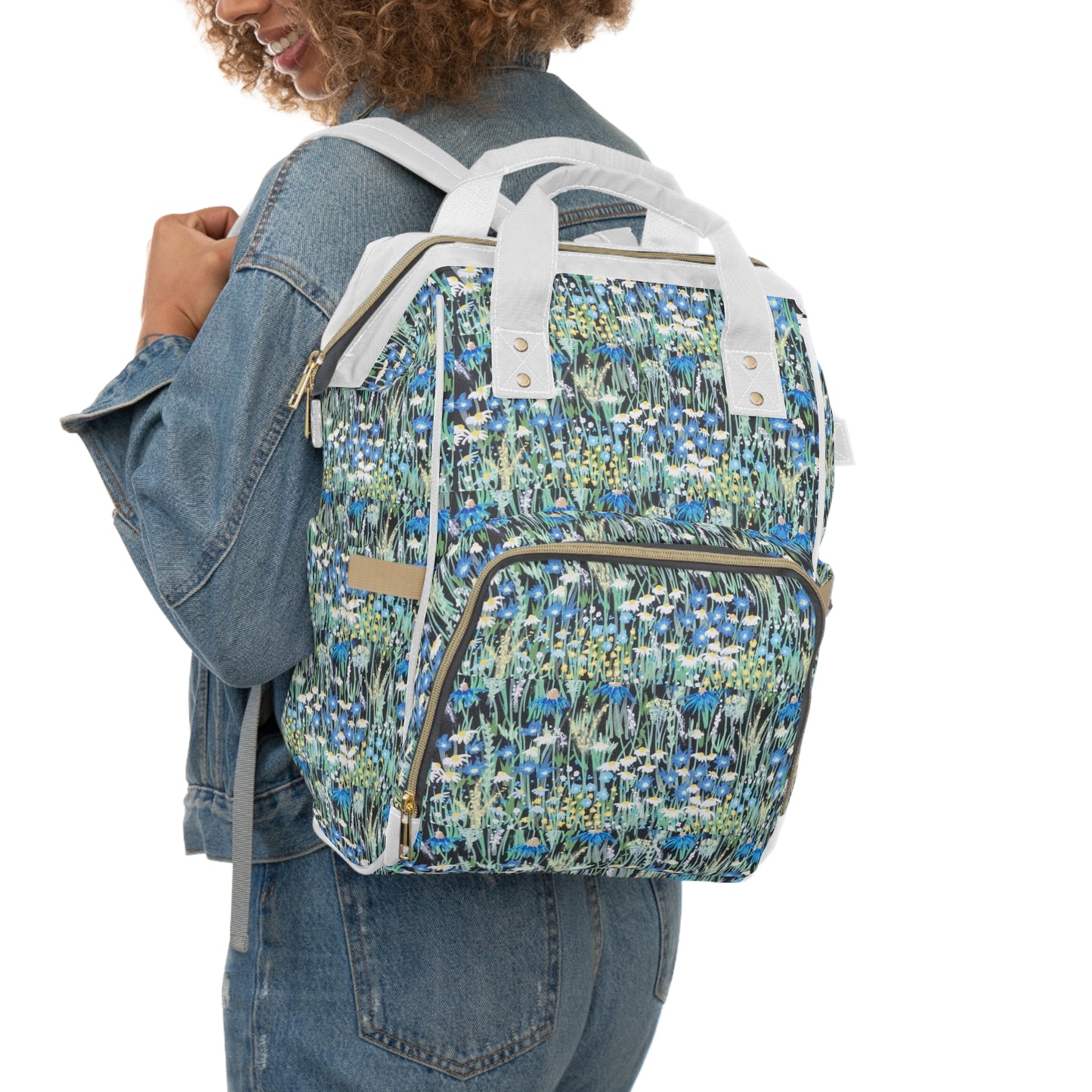 Floral Meadow Multifunctional Diaper Backpack