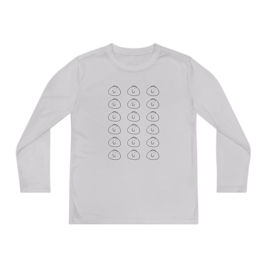 Youth Long Sleeve Tee — 'Run Mountain Climb Train' Graphic Athletic Shirt