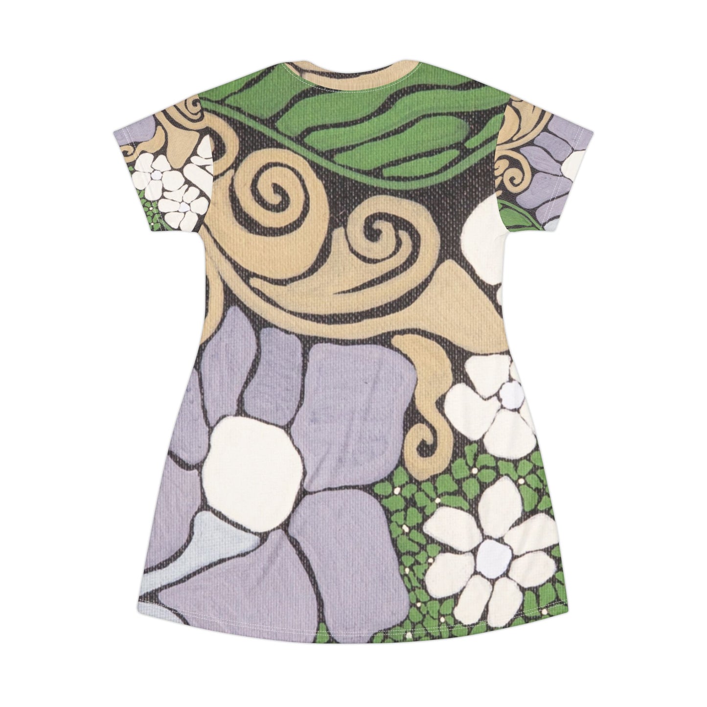 Whim & Tendril  Art Nouveau All-Over Print T‑Shirt Dress