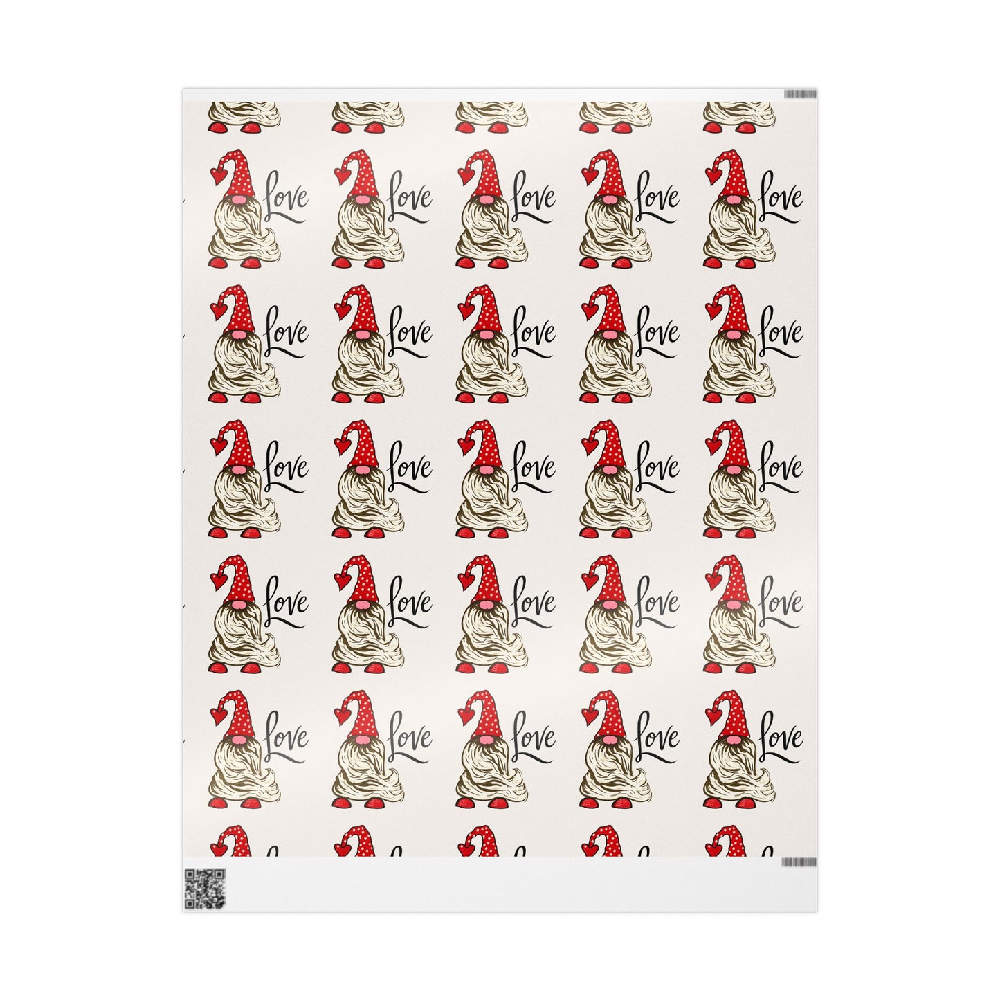 Love Gnome Wrapping Paper - Cute Valentine Holiday Gift Wrap
