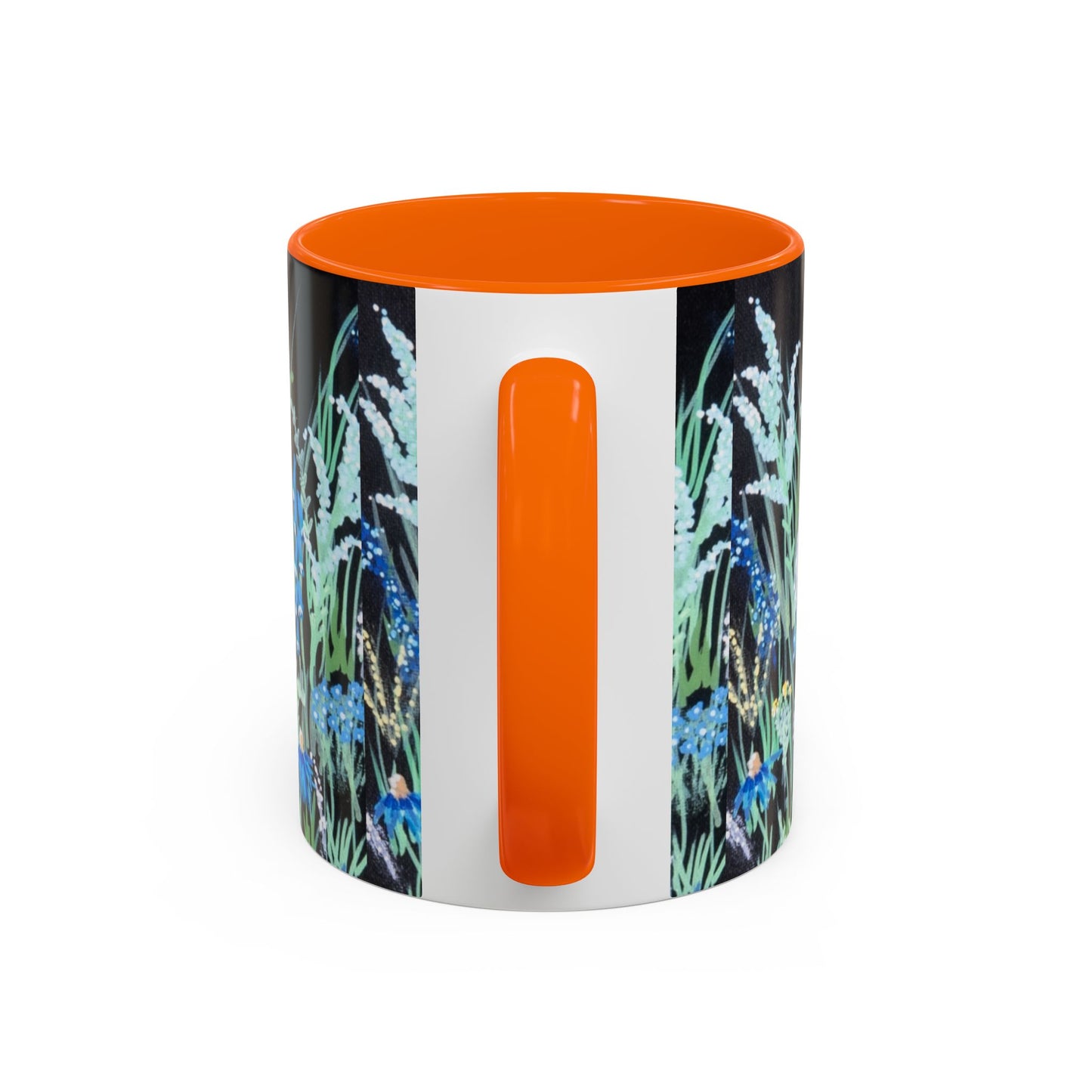 Blue hour bloom Floral Meadow Accent Coffee Mug — Blue Wildflower Garden Design (11/15oz)