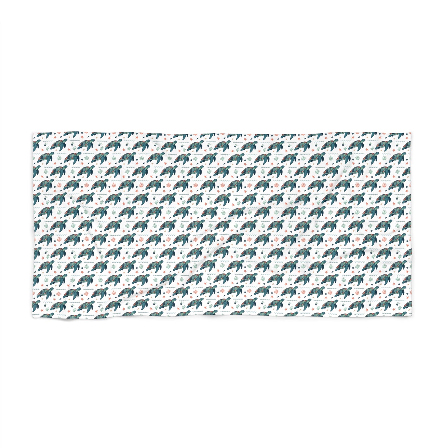 Dolphin Wave Beach Towel — Nautical Patterned Summer Towel