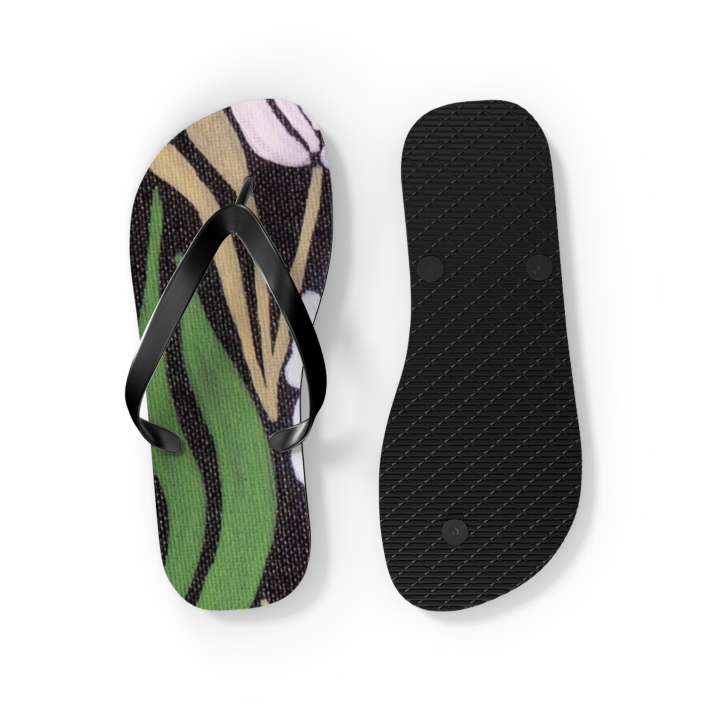 Garden moment Flip Flops – Retro Botanical Beach Sandals