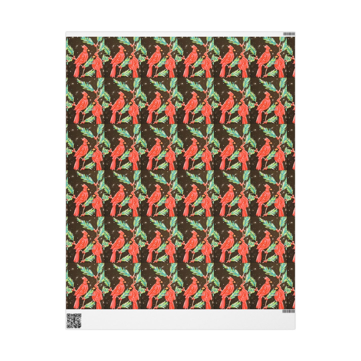 Holiday Poinsettia Wrapping Paper — Dark Botanical Gift Wrap