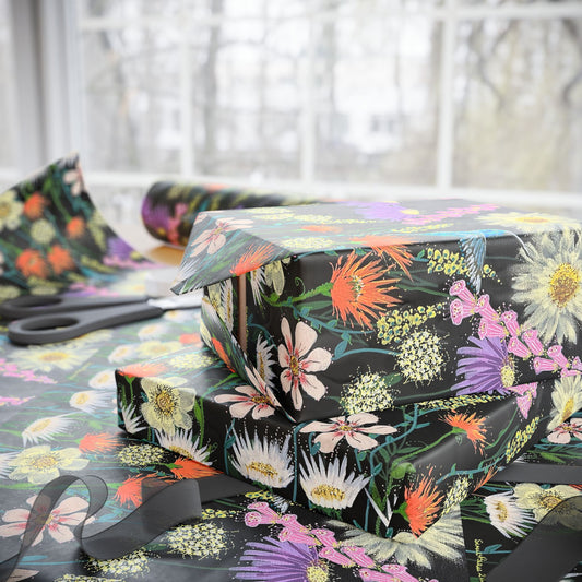 Floral Meadow Wrapping Paper — Vintage Wildflower Gift Wrap