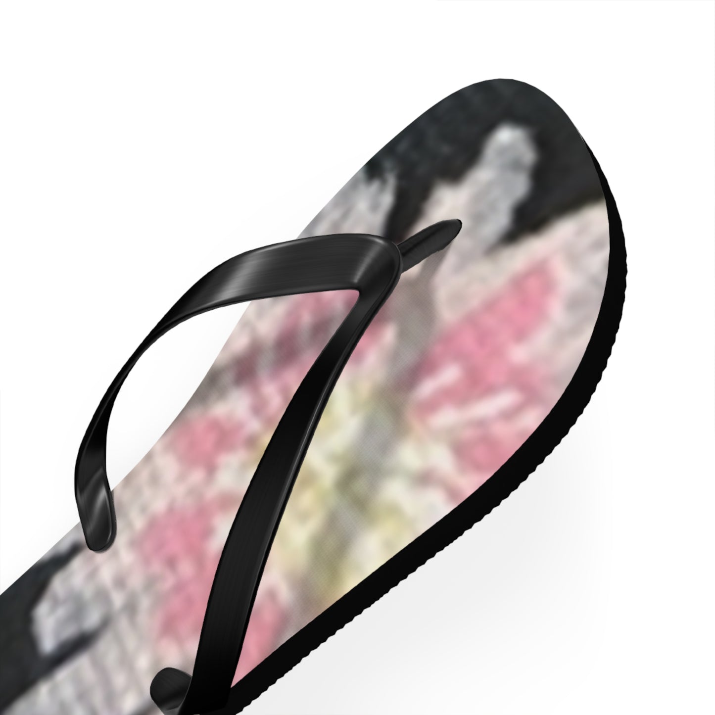 Wild Garden Reverie Beach Flip Flops — Pink Daisy Printed Summer Sandals