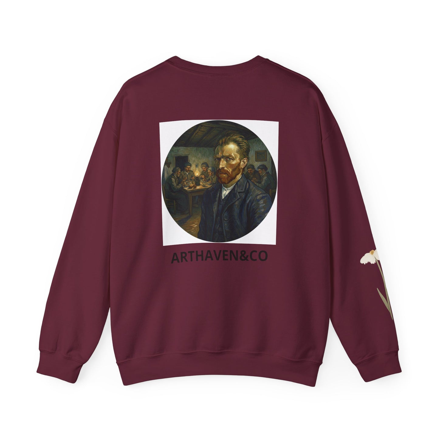 Vincent van Gogh Portrait Sweatshirt — "Stay Humble" Crewneck
