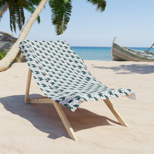 Dolphin Wave Beach Towel — Nautical Patterned Summer Towel