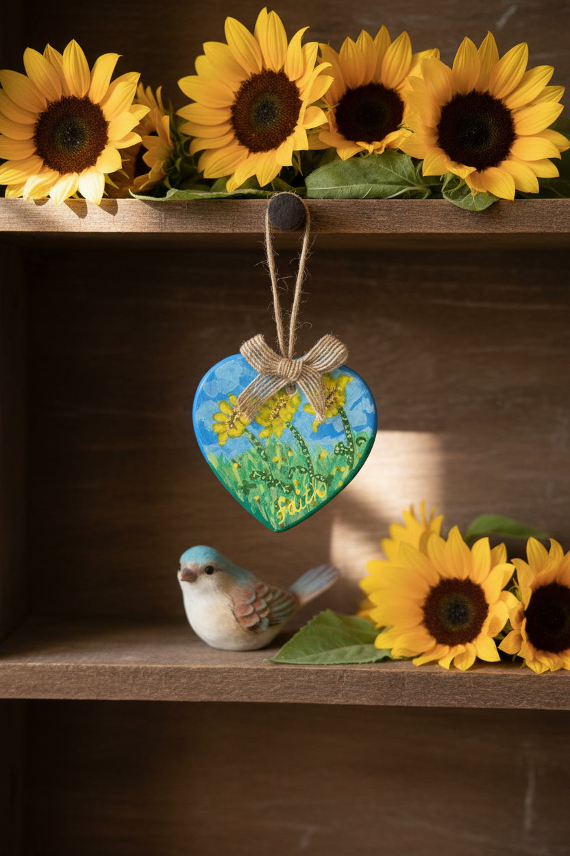 Faith Heart Charm