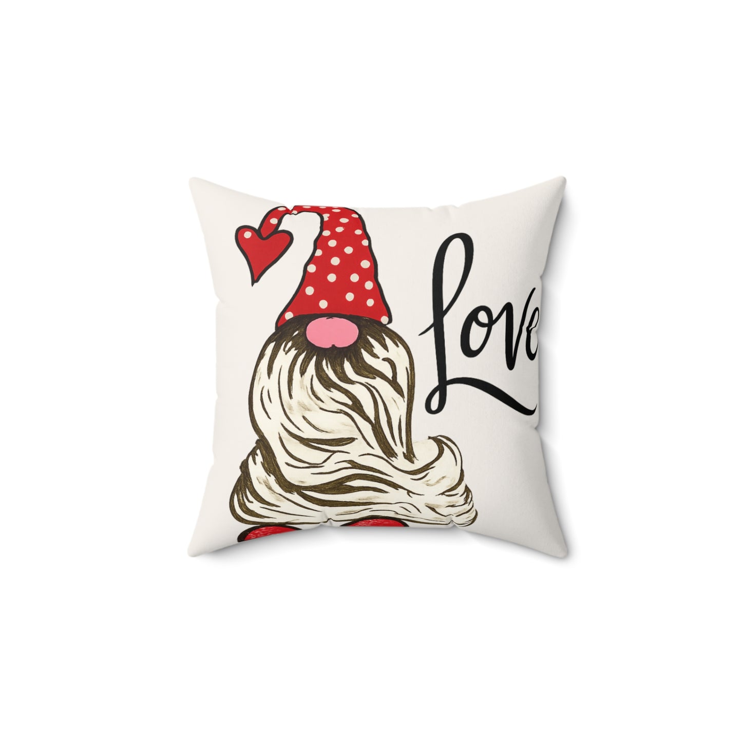 Valentine Gnome Love Throw Pillow