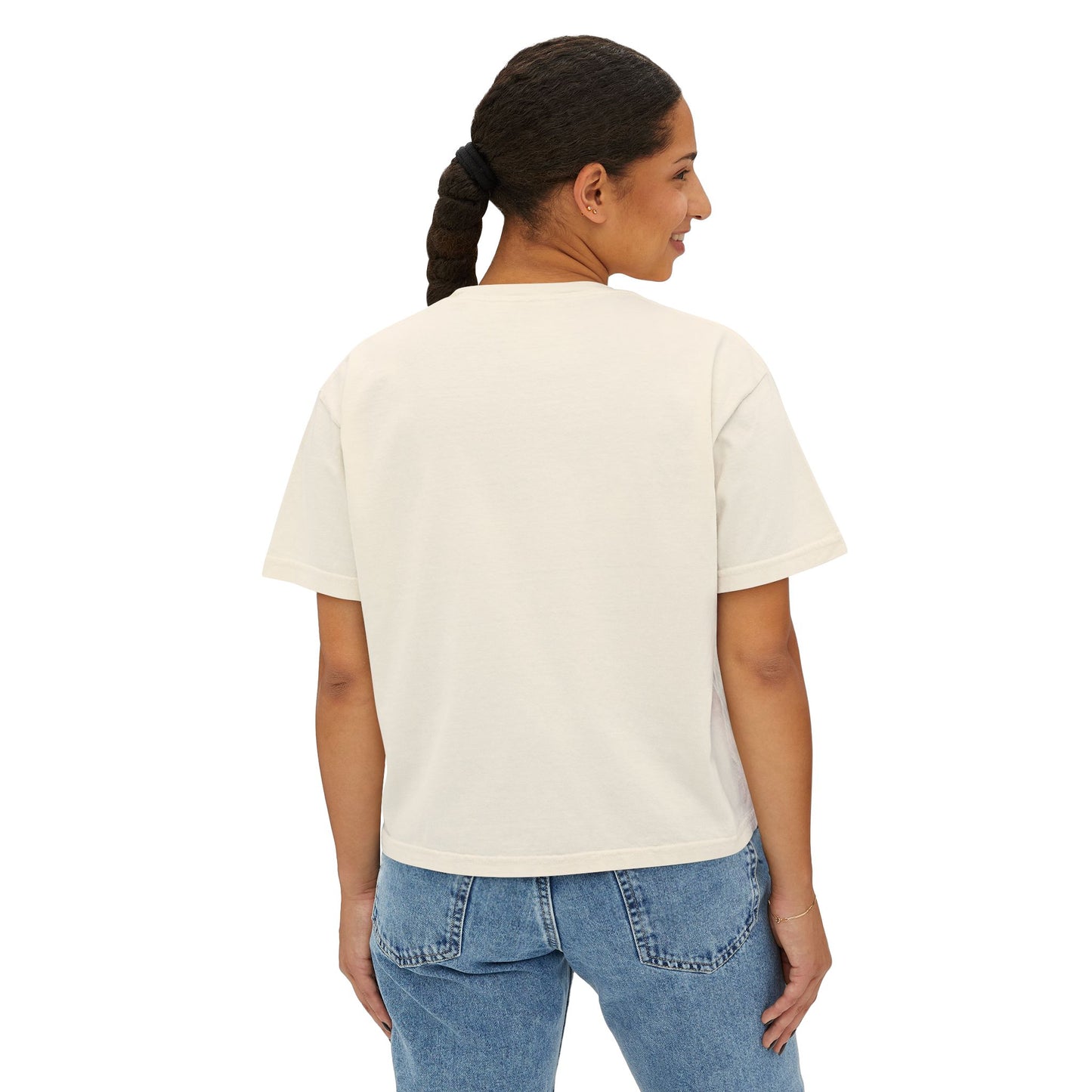 Native Tee — "Feathers Leave, Seeds of Love Remember" Women's Boxy Tee