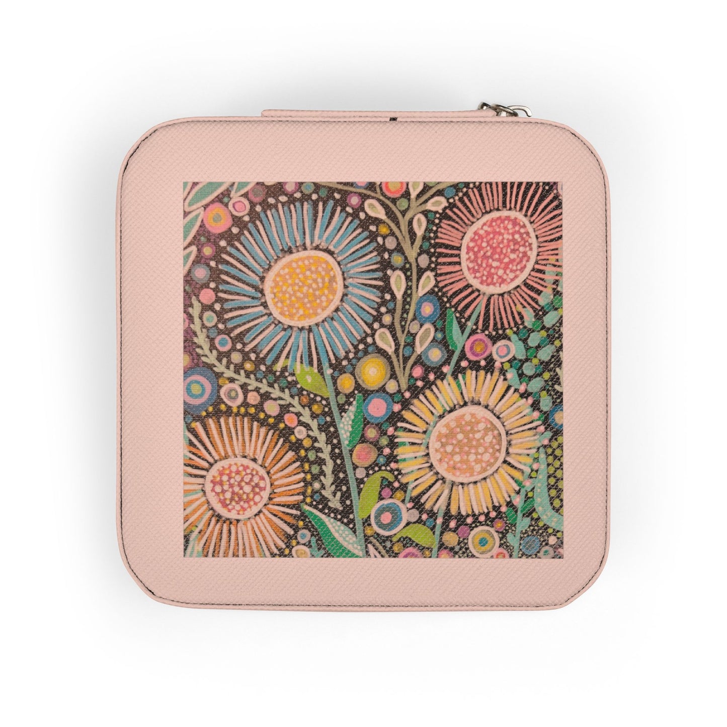 Dot Dot Bloom Jewelry Travel Case — Compact Pink Jewelry Organizer