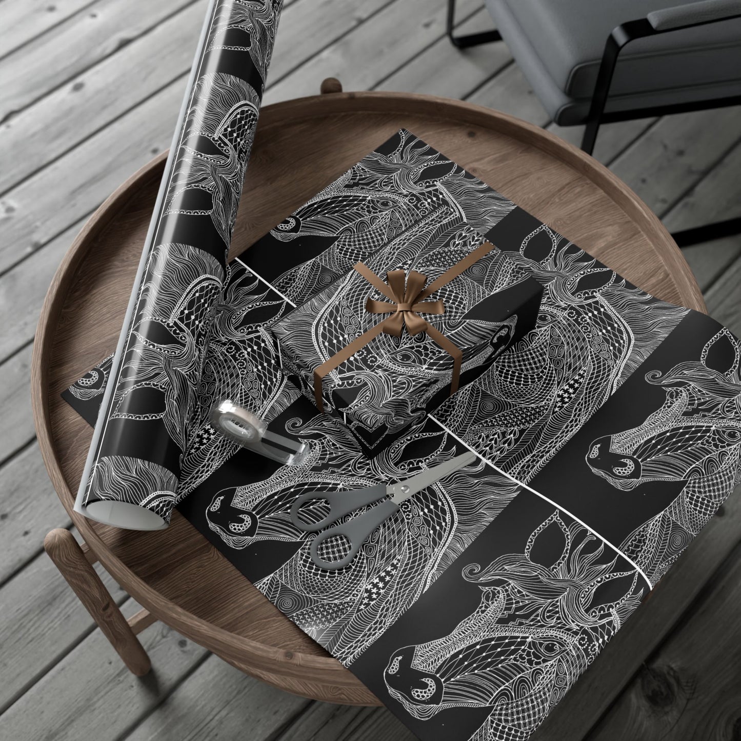 Horse Gift Wrap Paper – Elegant Floral Wrapping Sheets for Weddings, Birthdays & Holidays