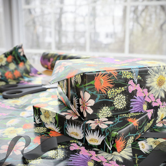 Floral Meadow Wrapping Paper — Vintage Wildflower Gift Wrap