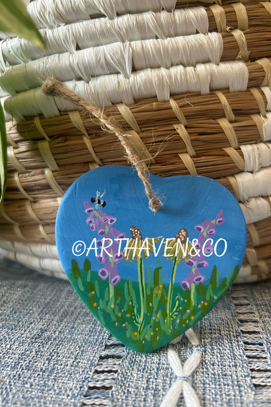 Bee Blessing Heart Charm
