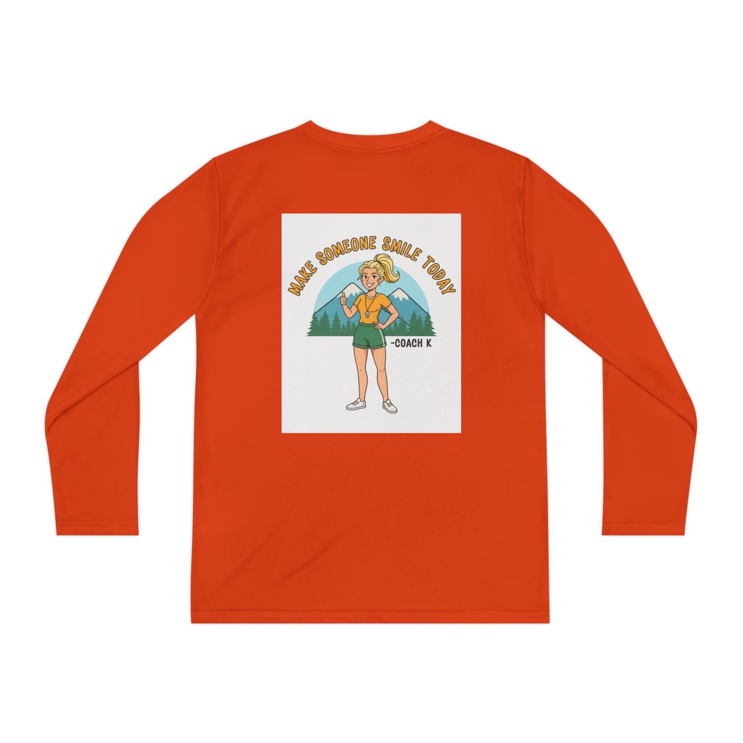 Youth Long Sleeve Tee — 'Run Mountain Climb Train' Graphic Athletic Shirt