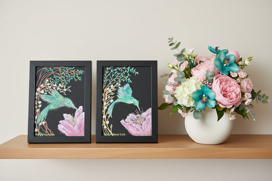 Vela — Original Hummingbird Painting (5×7)