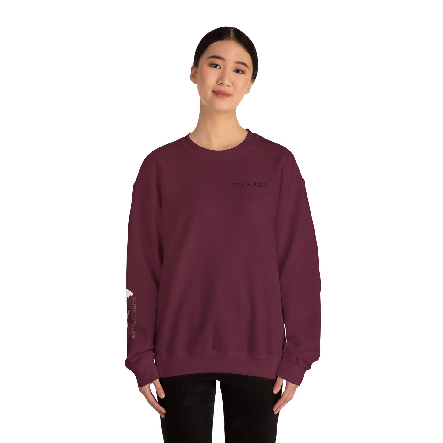 Vincent van Gogh Portrait Sweatshirt — "Stay Humble" Crewneck