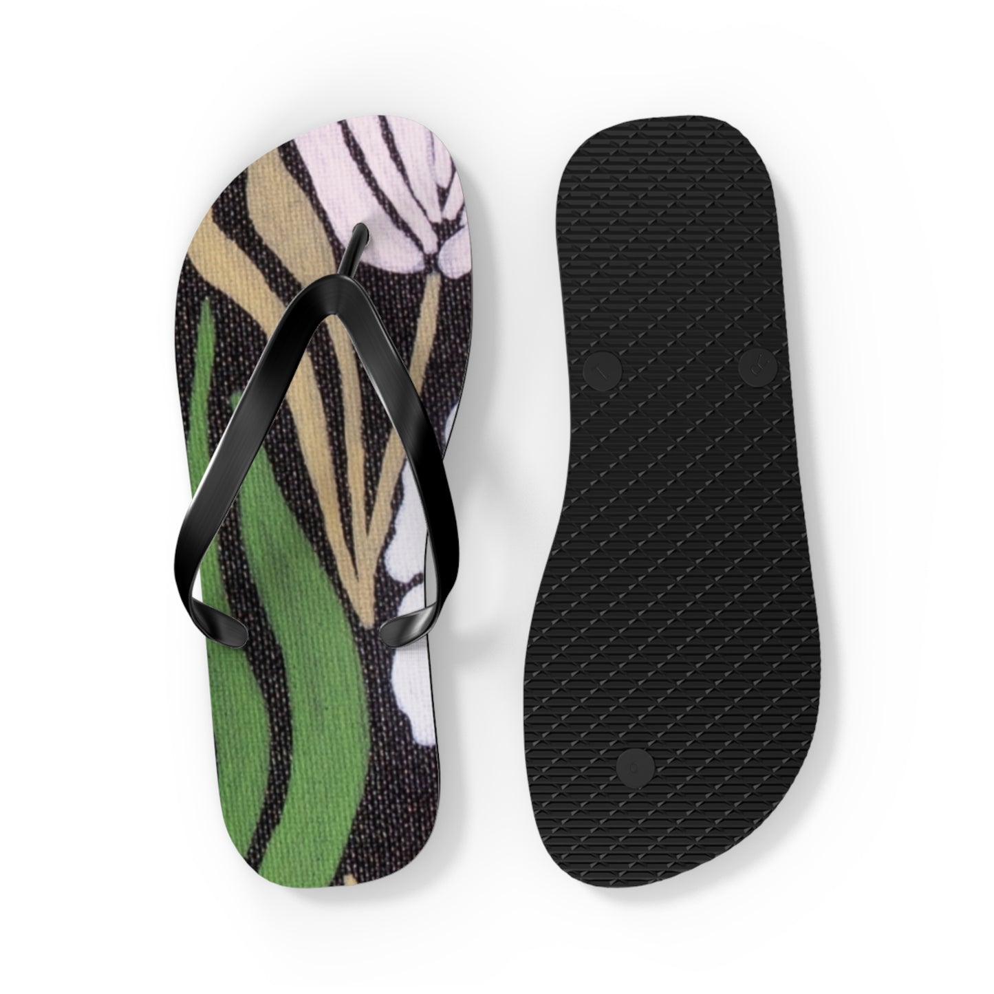 Garden moment Flip Flops – Retro Botanical Beach Sandals