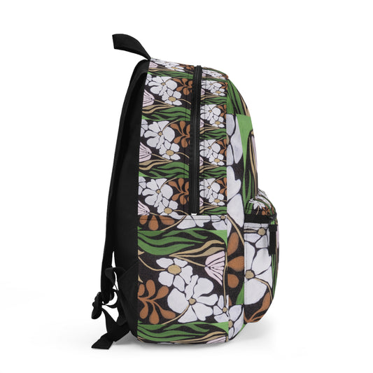 Floral Garden Backpack — Vintage Botanical Print School & Everyday Bag