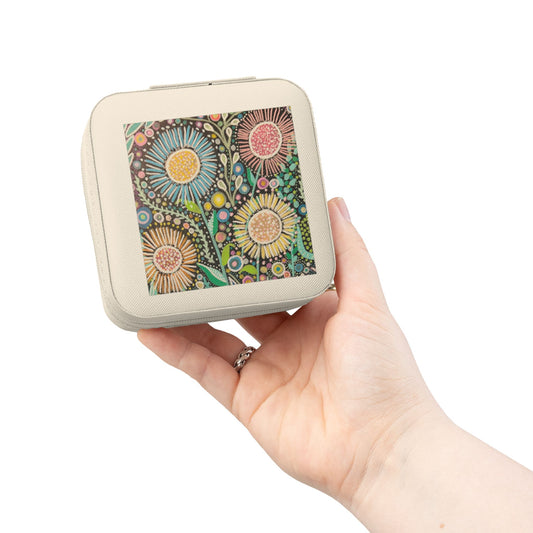 Dot Dot Bloom Jewelry Travel Case — Compact Pink Jewelry Organizer