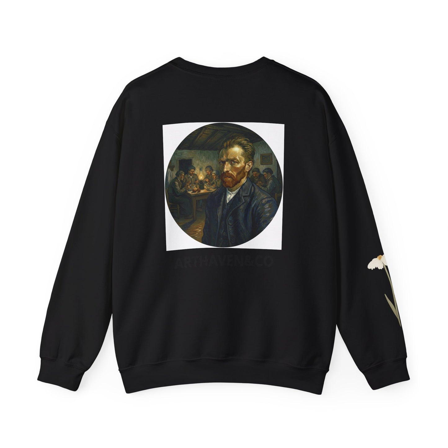 Vincent van Gogh Portrait Sweatshirt — "Stay Humble" Crewneck