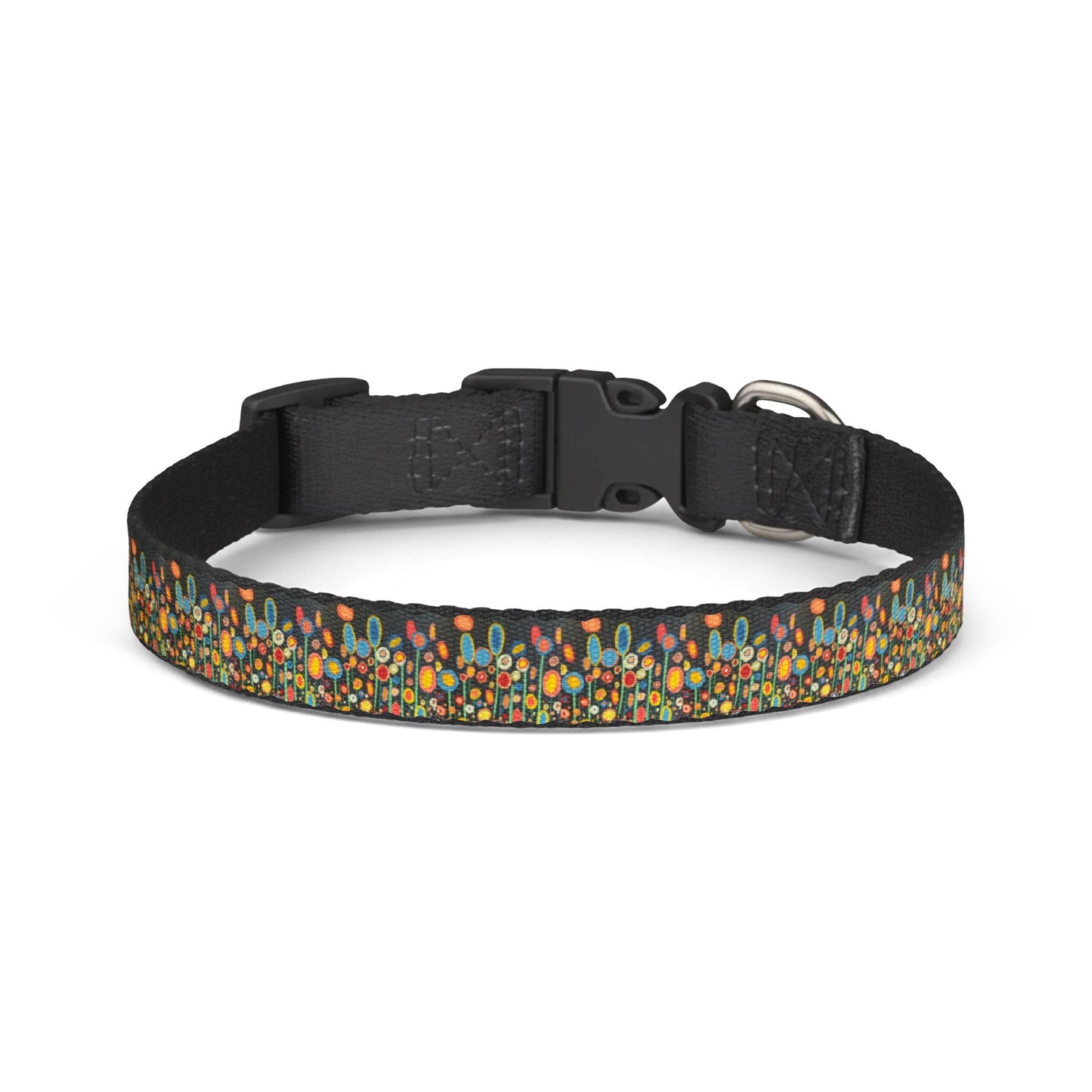 Colorful Mosaic Clip-On Pet Collar — Adjustable Dog Collar with Geometric Pattern