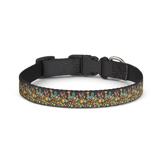 Colorful Mosaic Clip-On Pet Collar — Adjustable Dog Collar with Geometric Pattern
