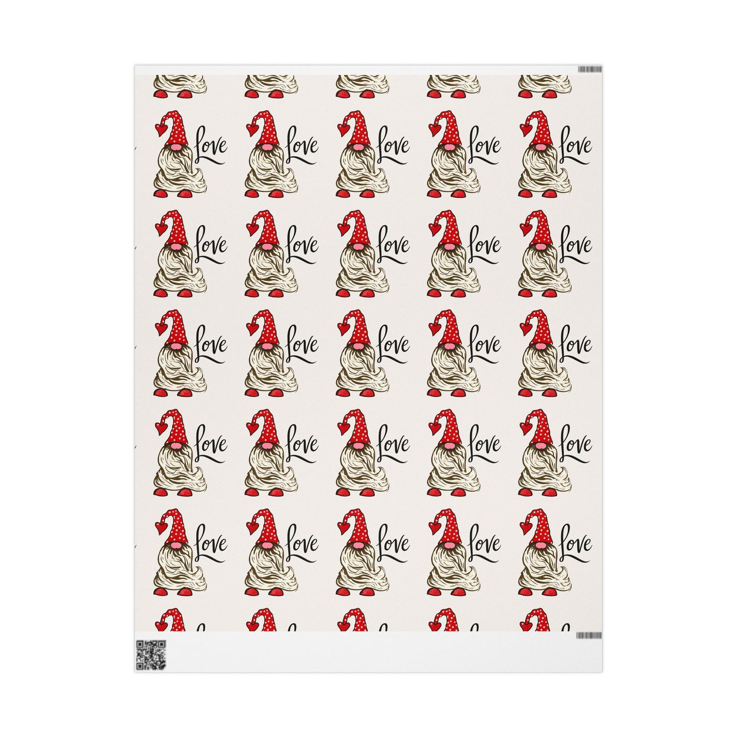 Love Gnome Wrapping Paper - Cute Valentine Holiday Gift Wrap
