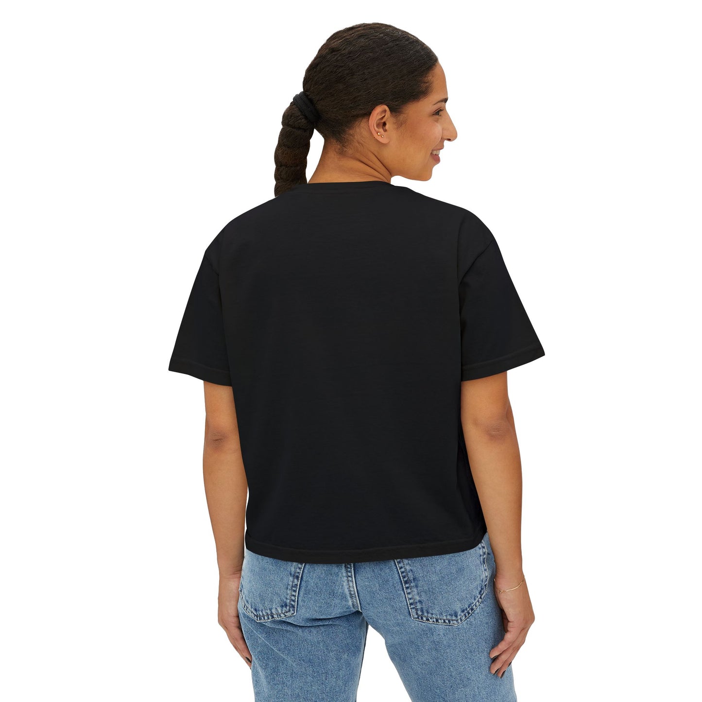 Autumn Sunset Floral Boxy Tee — Harvest Moon & Sunflower Graphic