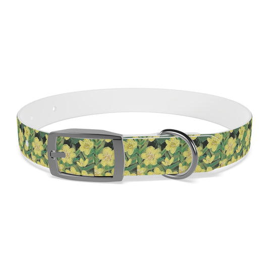 Yellow Floral Dog Collar — Spring Daffodil Pattern for Small & Medium Dogs