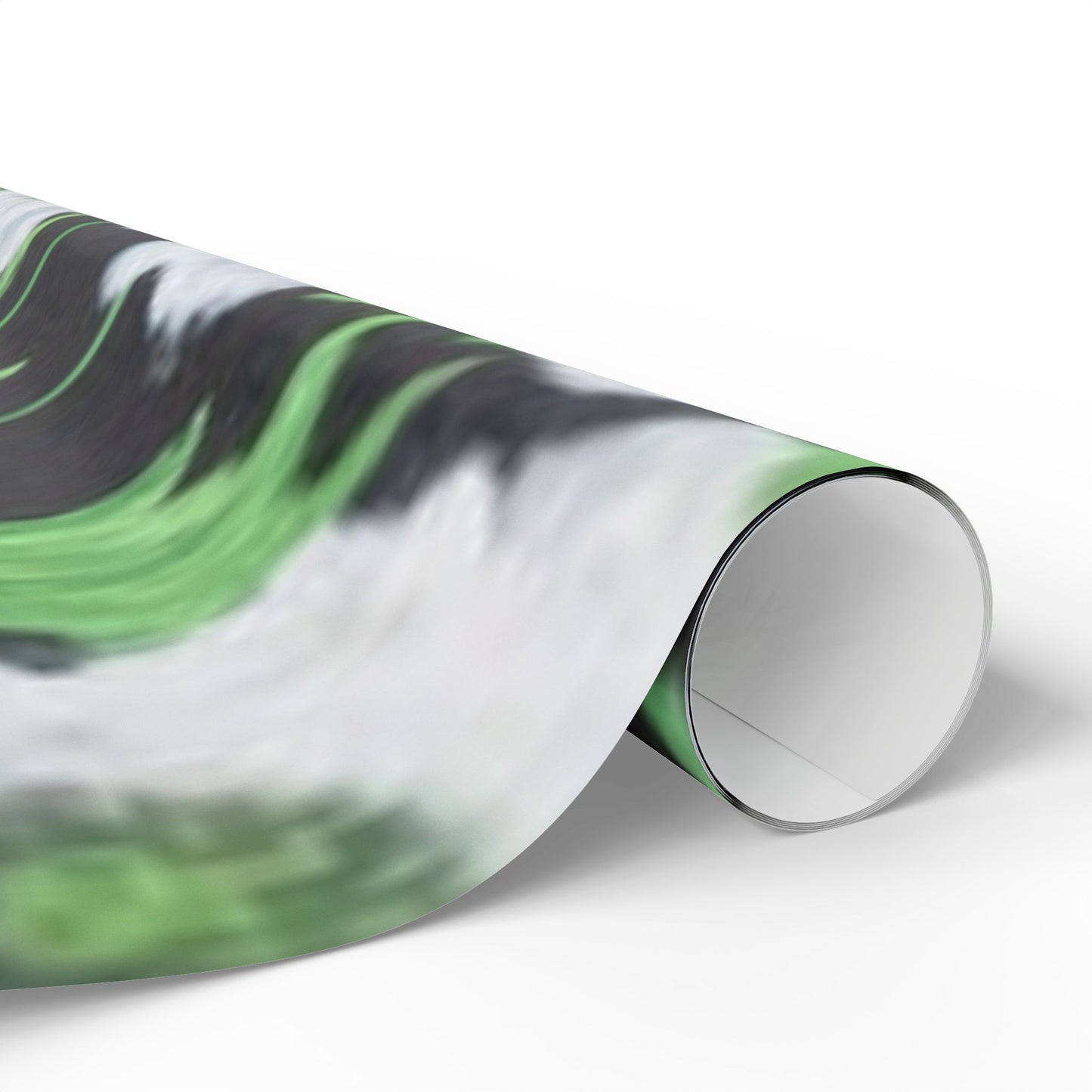 Floral Black & Green Wrapping Paper — White Anemone Bouquet Gift Wrap