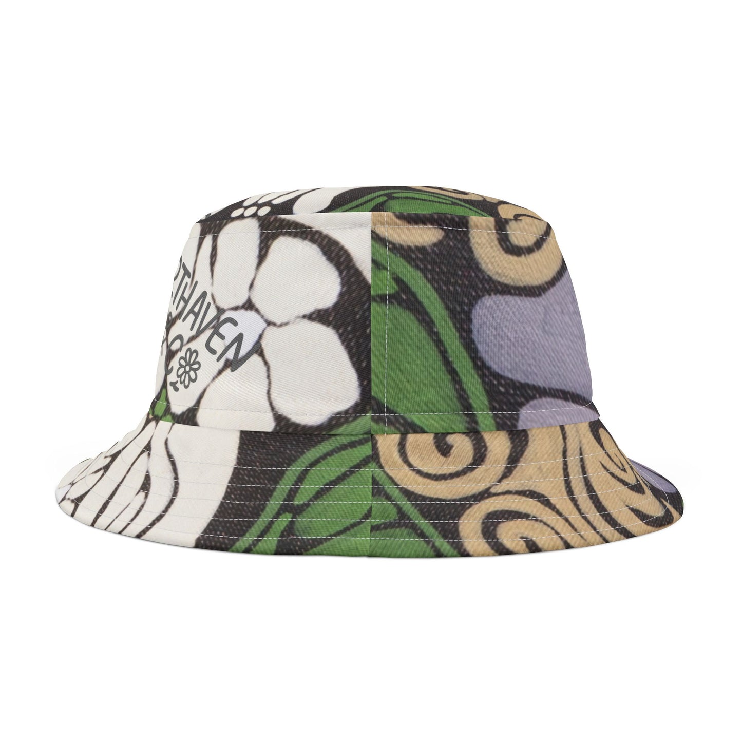 Whim & Tendril Bucket Hat — Vintage Hawaiian AOP Sun Hat