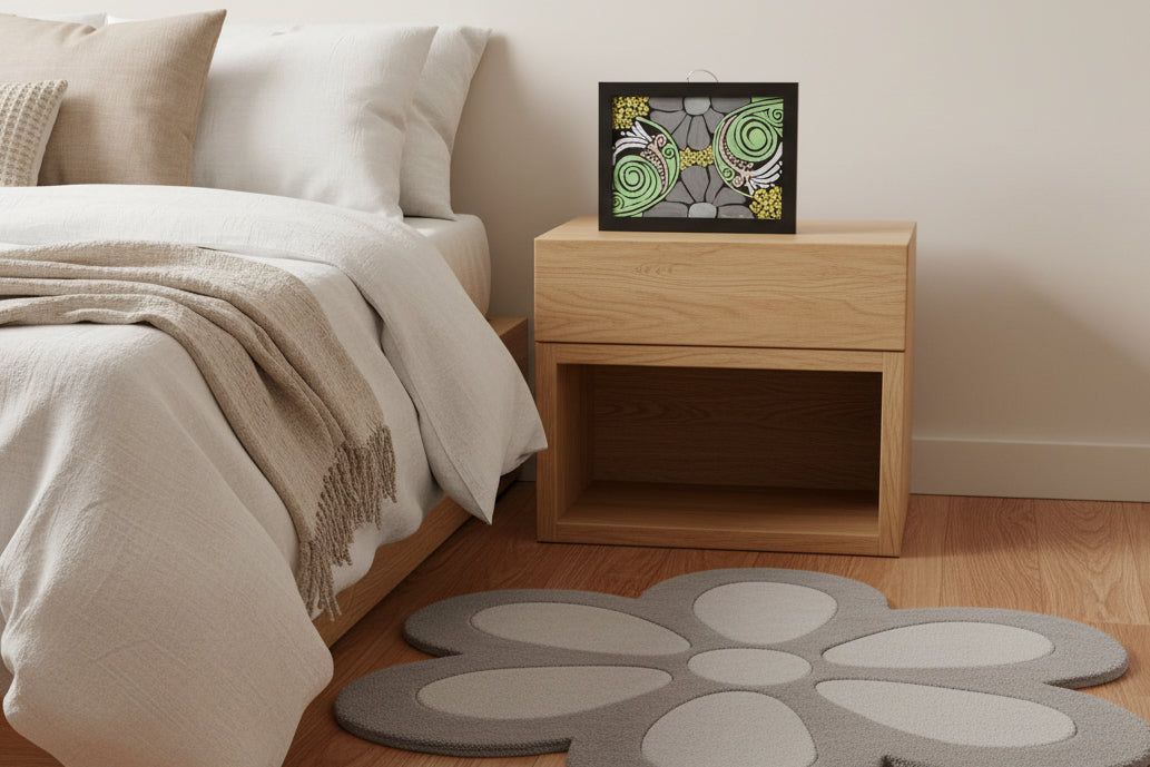 Spirale

5×7 Original Acrylic on Black Canvas Board — Framed in Black