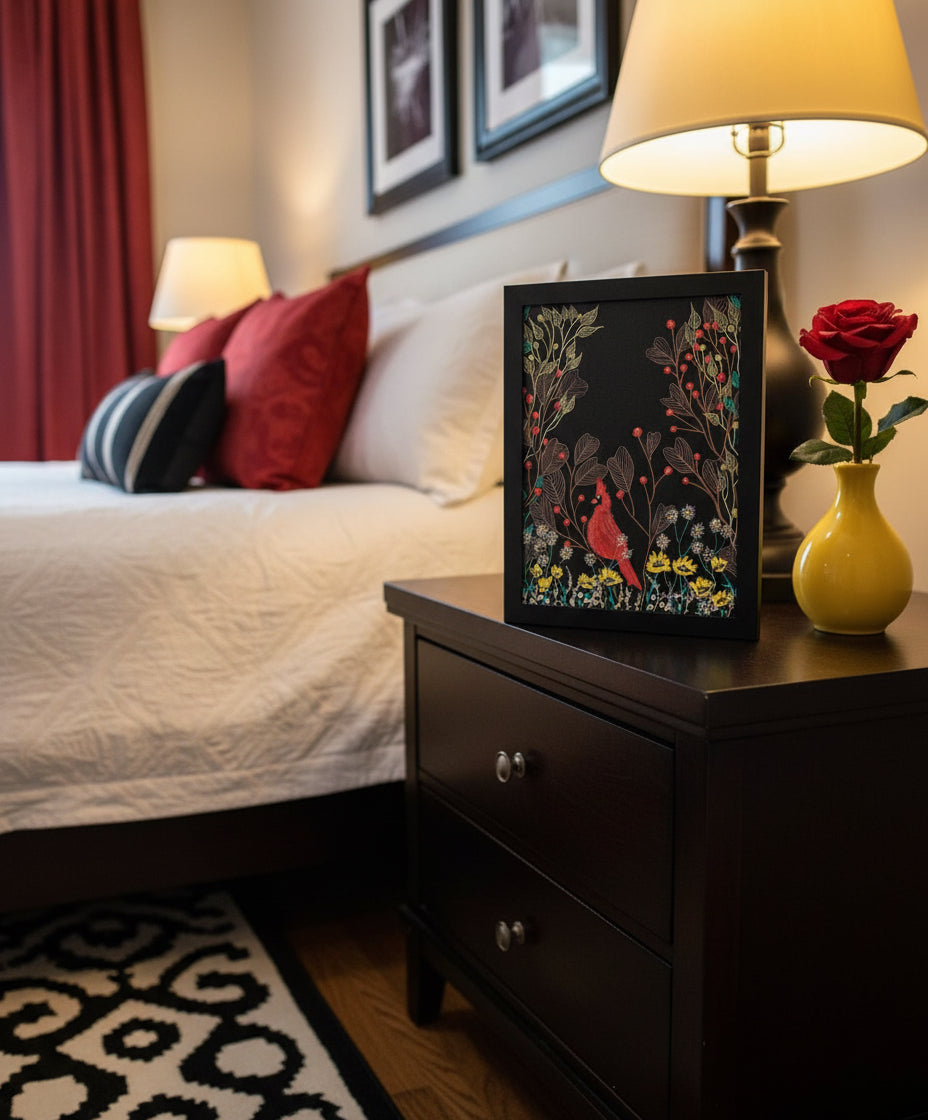 Stillness in scarlet