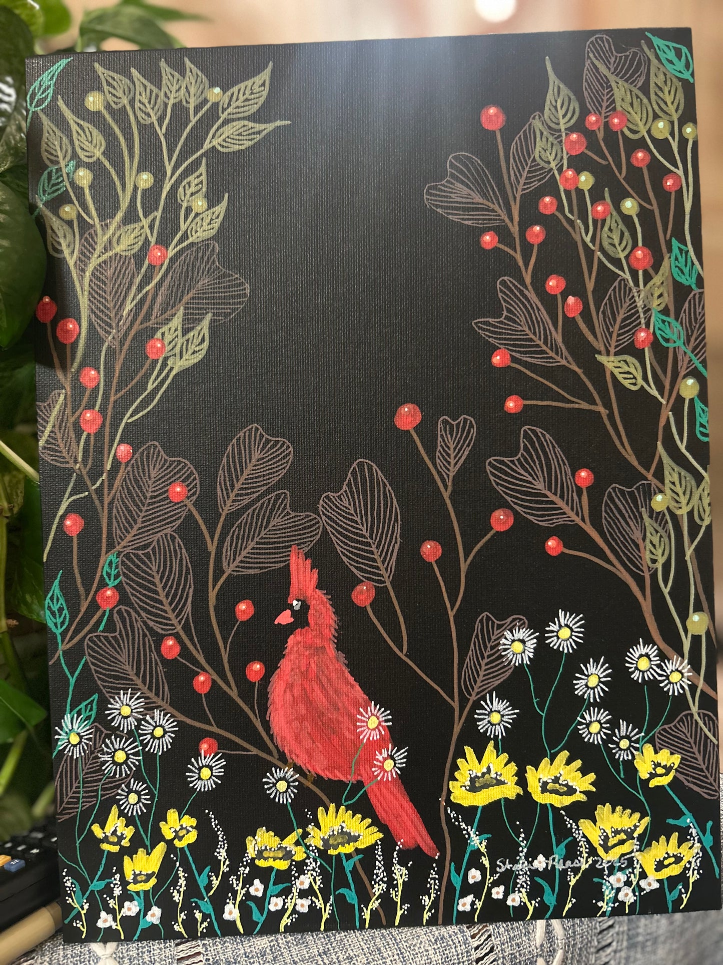 Stillness in scarlet